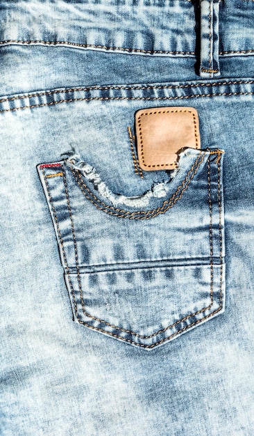 Foto bolso traseiro da calça jeans