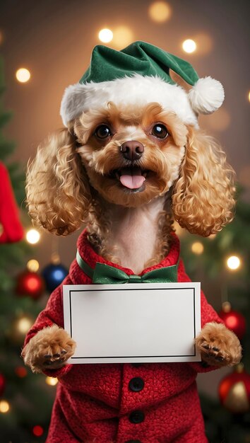 bom cão bom poodle texto logotipo mockup dezembro mockup natal