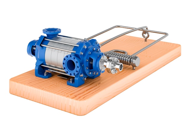 Bomba centrífuga dentro de la representación 3D de la ratonera