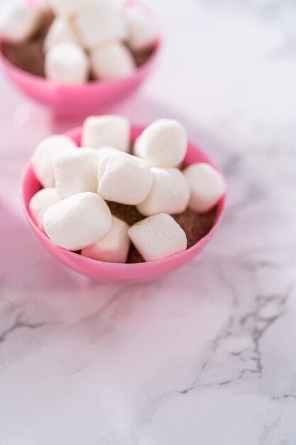 Bombas de chocolate quente