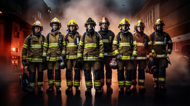 Foto bombeiro no incêndio