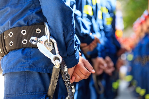 Bombero en primer plano uniforme