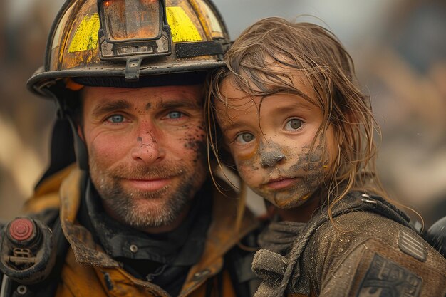 Un bombero rescató a una niña del fuego Día Internacional de los Bomberos