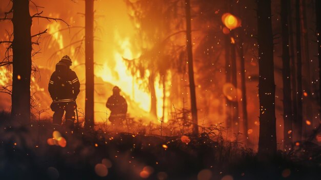 Los bomberos apagan un incendio forestal usando mangueras y helicópteros