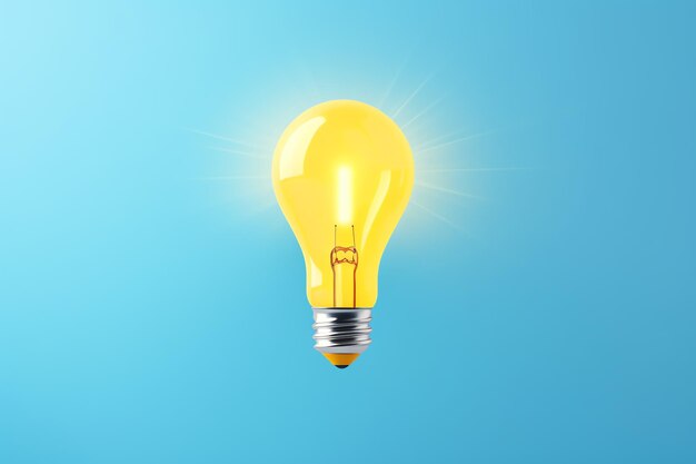 Una bombilla con una luz brillante