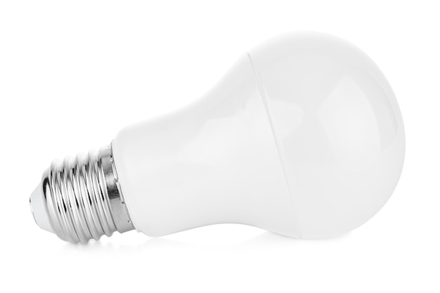 Bombilla de luz LED grande moderna aislada en blanco