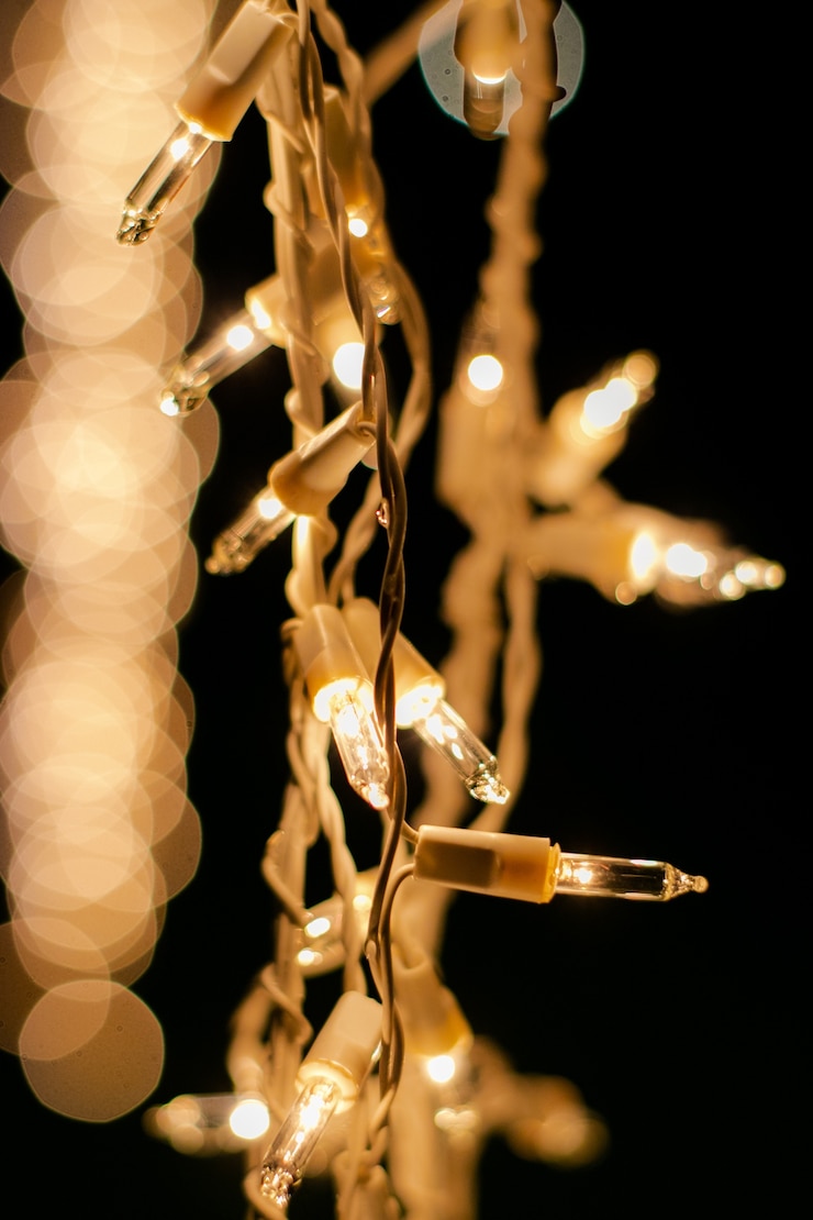 Foto bombillas de navidad