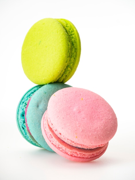 Bonbon drei macarons Liebe auf Weiß