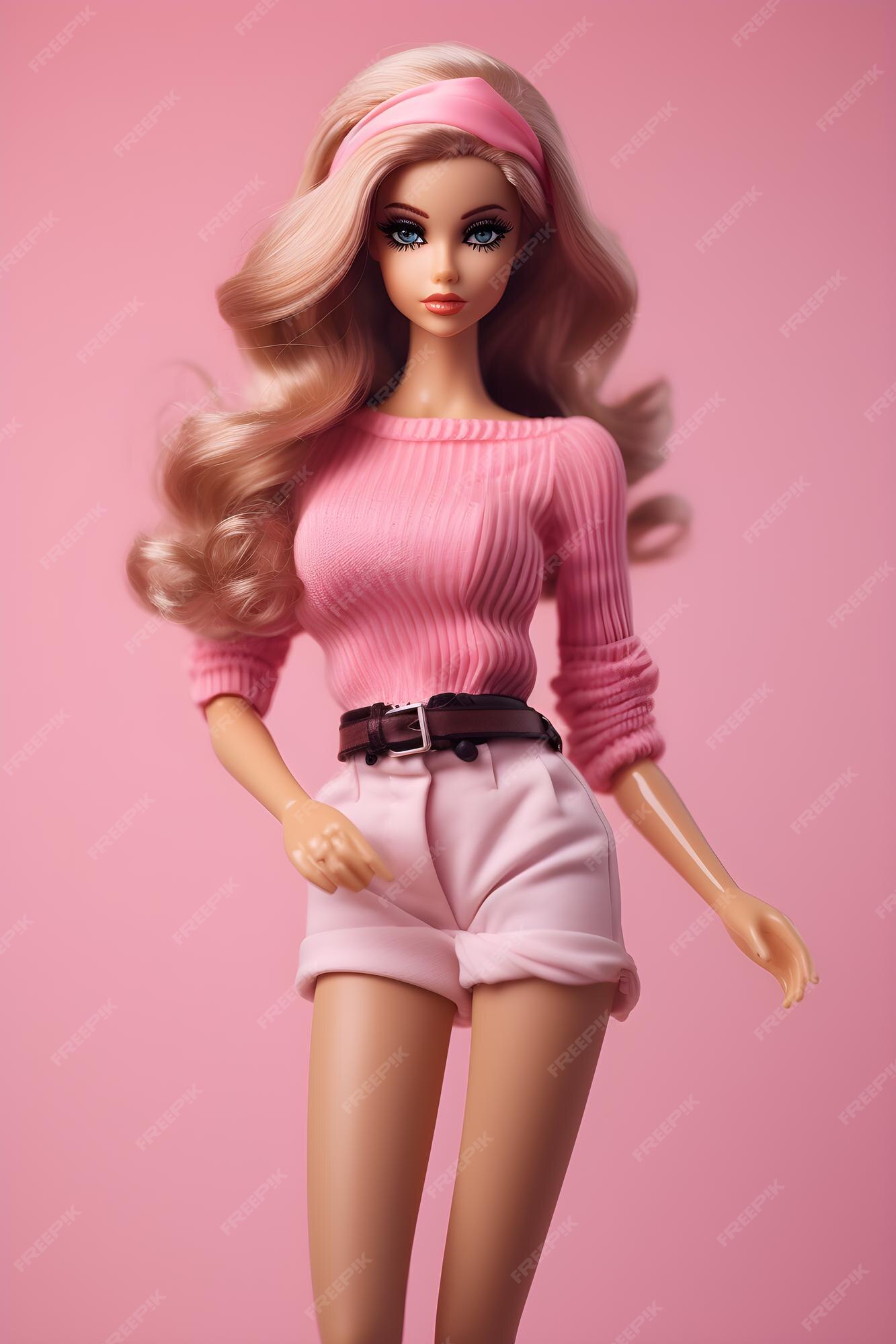 Como Fazer roupas Fácil para Barbie, Cropped e saia. D.I.Y roupas feita a  mão. dolls clothes