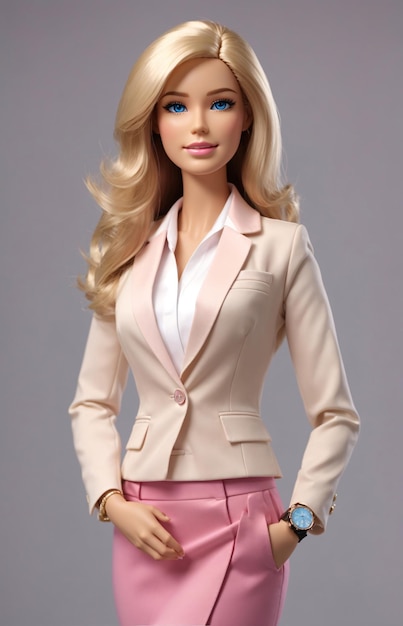 Boneca Barbie em roupa formal de negócios