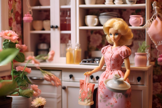 Boneca Barbie na cozinha 2