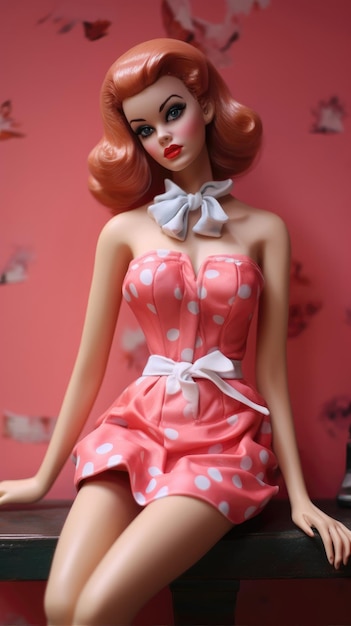 Foto boneca barbie pinup vintage