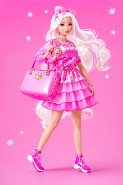 Boneca Barbie rosa