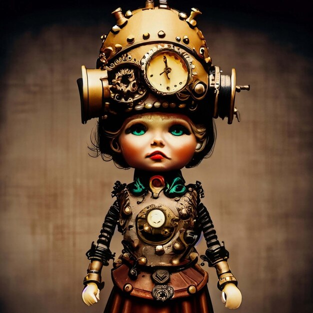 Foto boneca japonesa steampunk