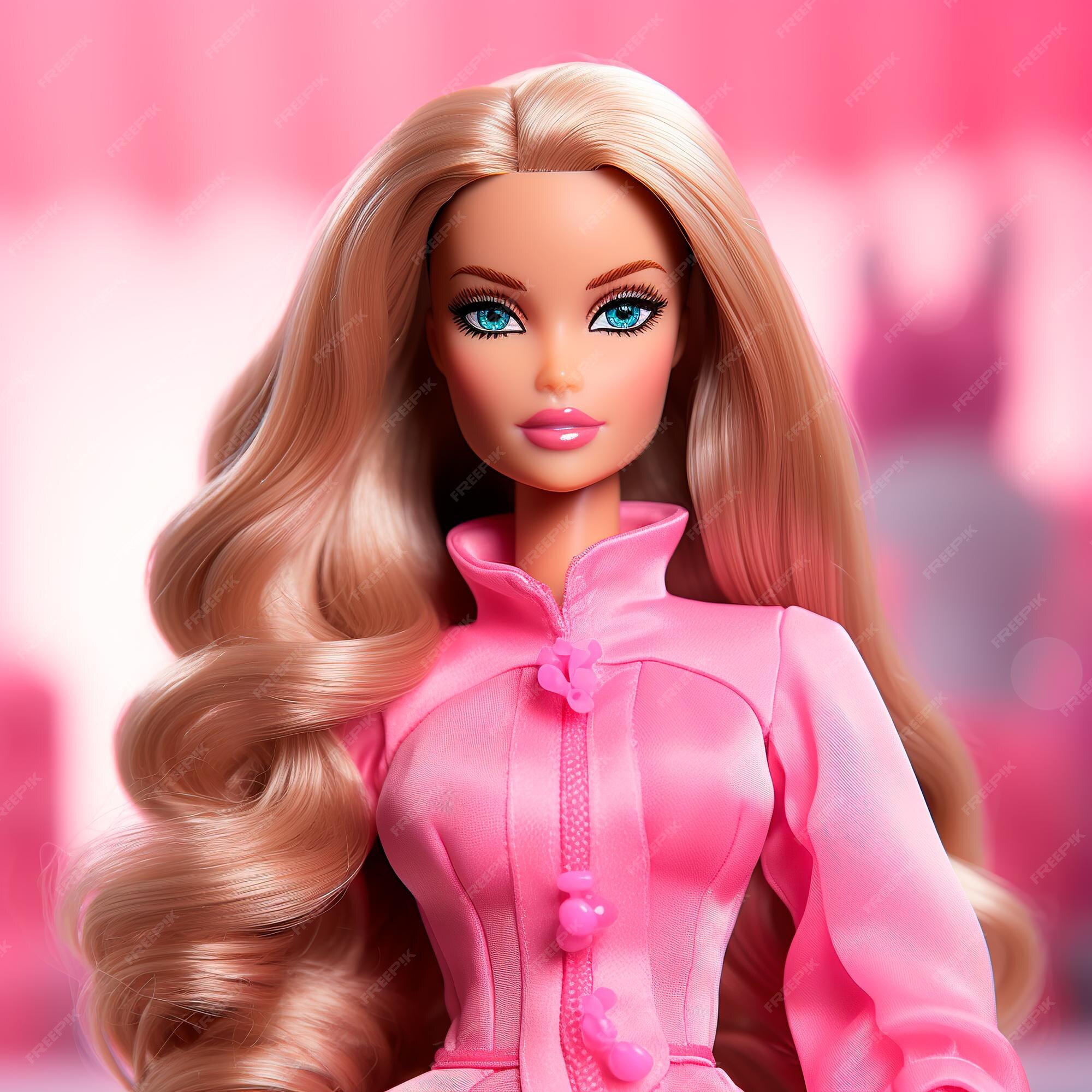 Kit Hair Cabelo Barbie Filme Salão Beleza Acessórios Menina - Rosa