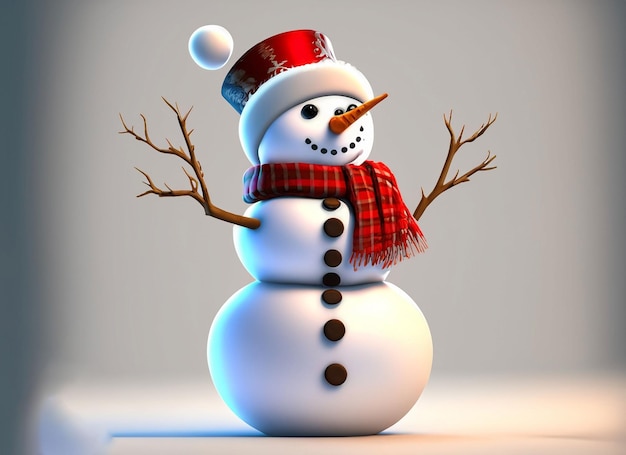 Boneco de neve de Natal 3d