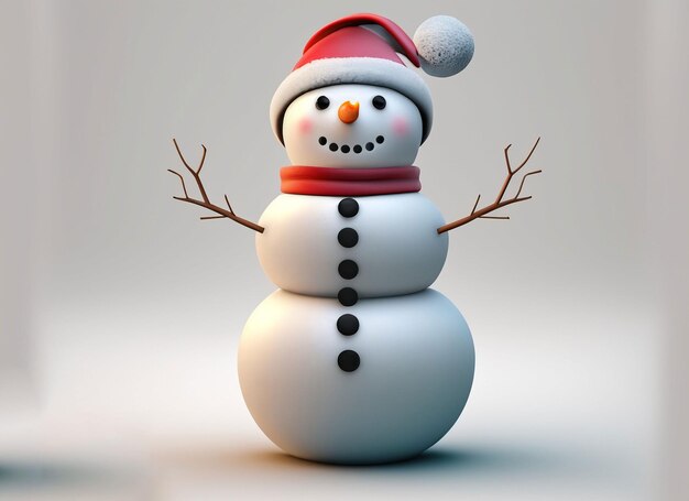 Boneco de neve de Natal 3d