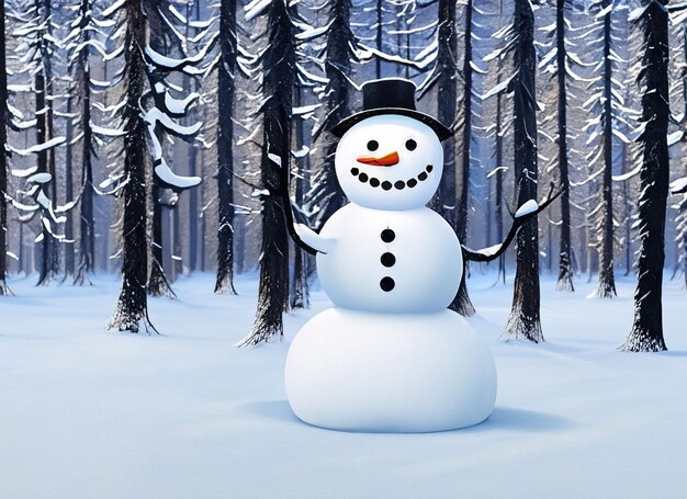 Boneco de neve de Natal 3d