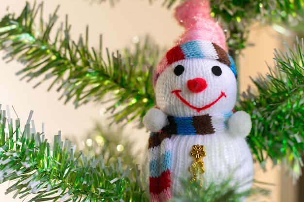 Boneco de neve e brinquedos para árvore de natal