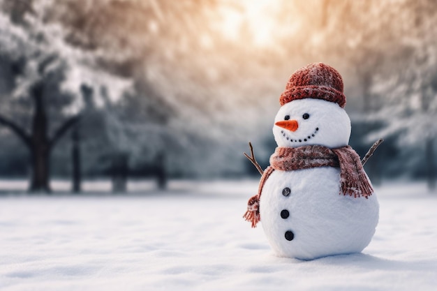 boneco de neve no país das maravilhas do inverno Criado com tecnologia de IA generativa