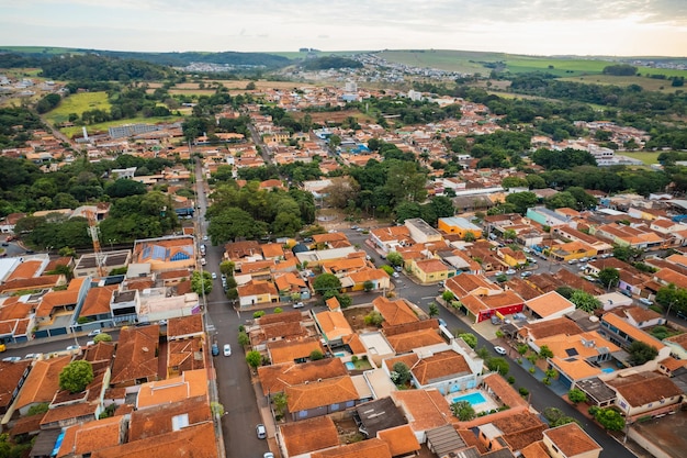 Bonfim Paulista Sao Paulo Brasil Alrededor de mayo de 2022 Ciudad de Bonfim Paulista estado de Sao Paulo imagen aérea de drones