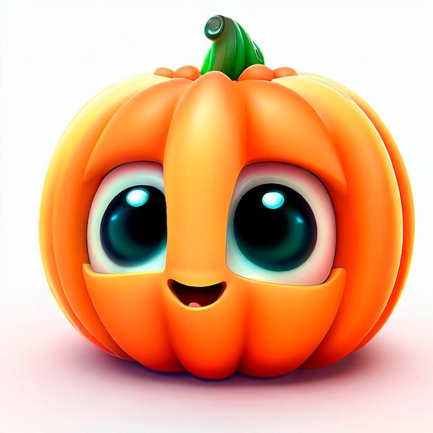 Foto la bonita calabaza de halloween en 3d