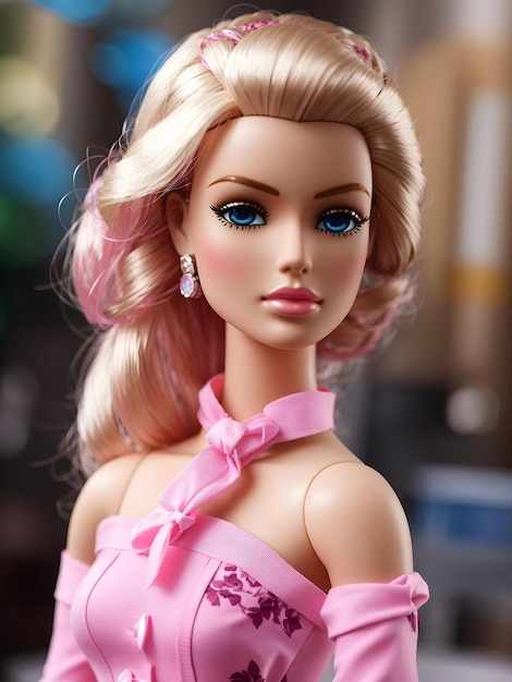 Bonita muñeca Barbie con ropa de moda 3 Barbie con todo el cuerpo ojos azules parecidos pelo facial