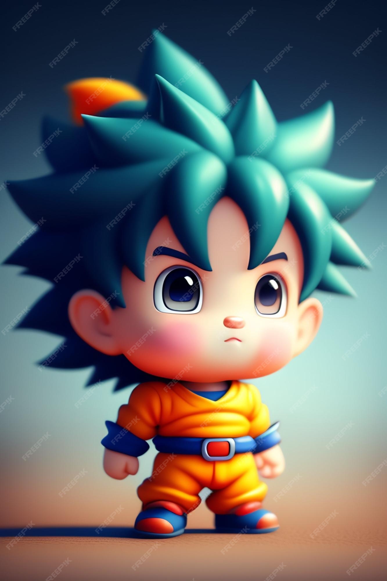 Bonito adorável desenho animado goku bebê