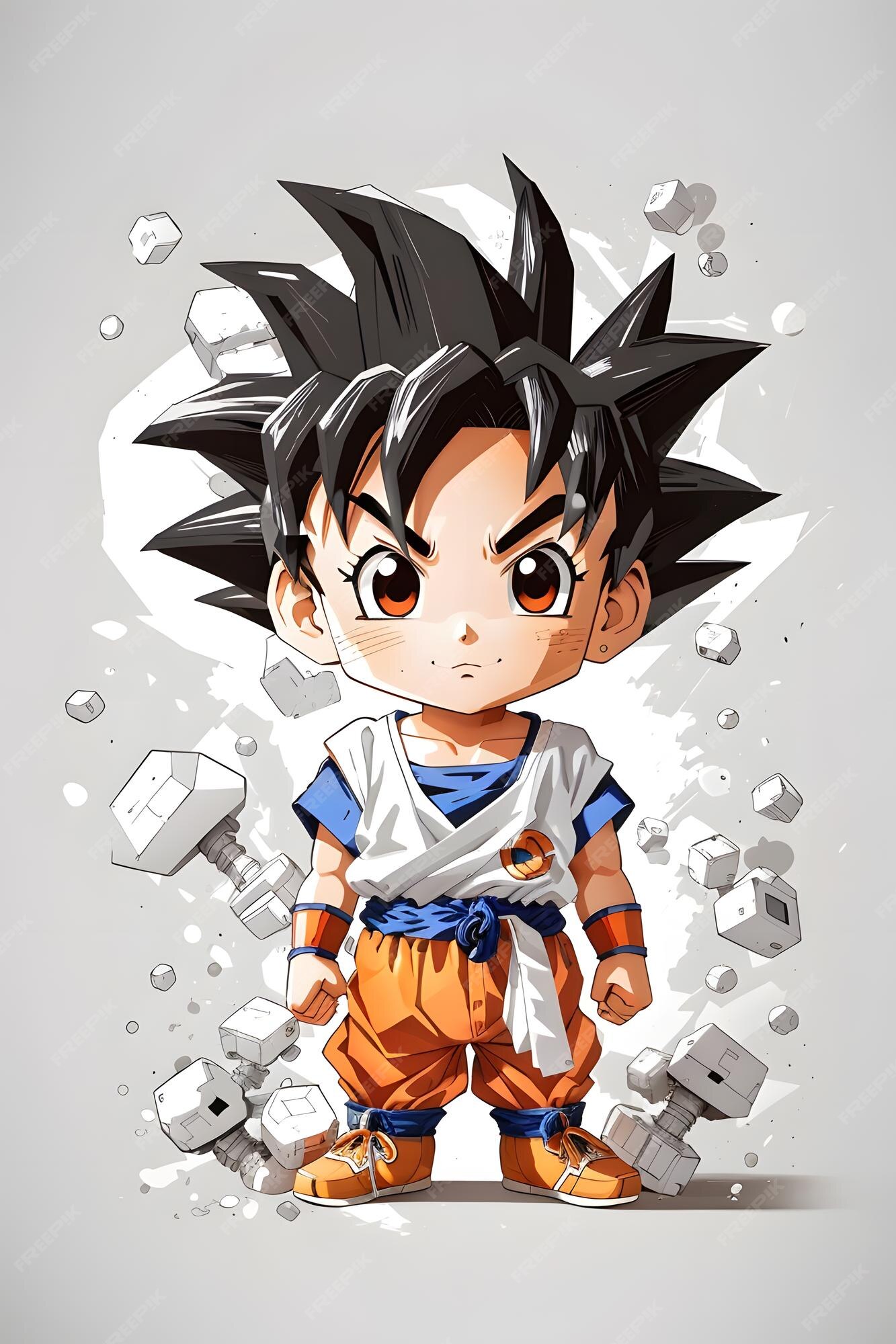 Bonito desenho animado goku gerar ai