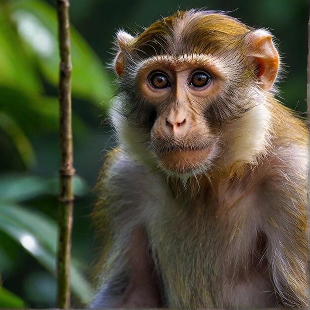 Bonito macaco em Sundarban de Bangladesh imagem de fotografia Ai gerou arte