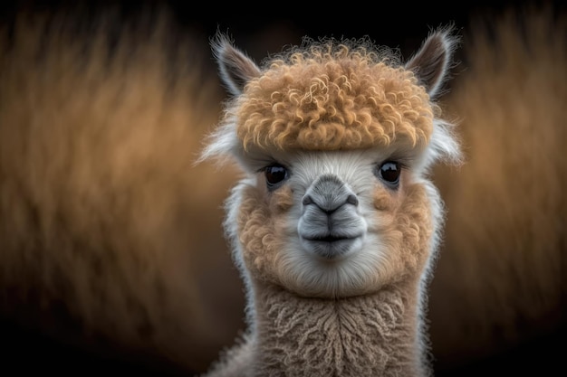Bonito pequeno alpaca Camelid da América do Sul