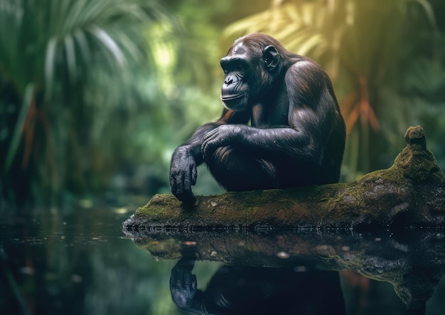 El bonobo es un frugívoro omnívoro.