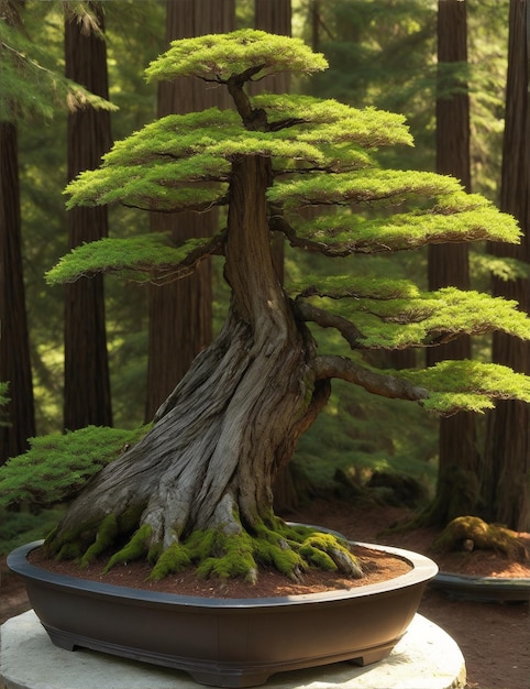 Bonsai de madera roja