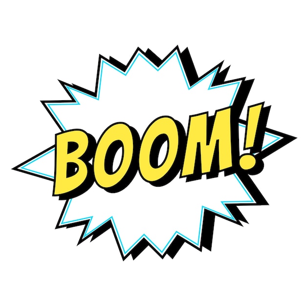 Boom-Cartoon-Effekt-Sprachblase-Designelement