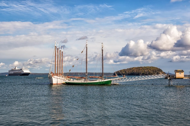 Boote in der Frenchman Bay in Maine