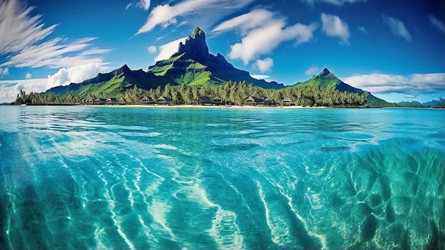 Foto bora bora pintura polinésia francesa