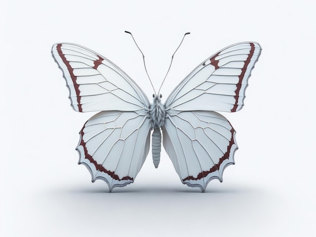 Foto borboleta colorida isolada em fundo branco
