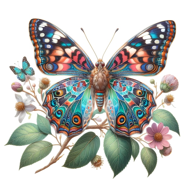 Foto borboleta e flores ilustrações antenas de borboleta