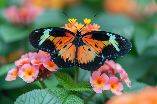 Foto borboleta em cima de uma flor