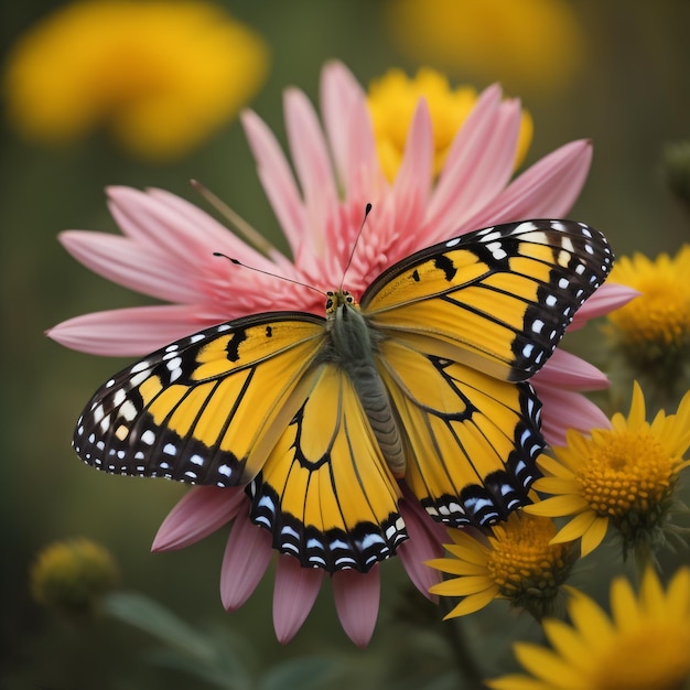 borboleta em flores