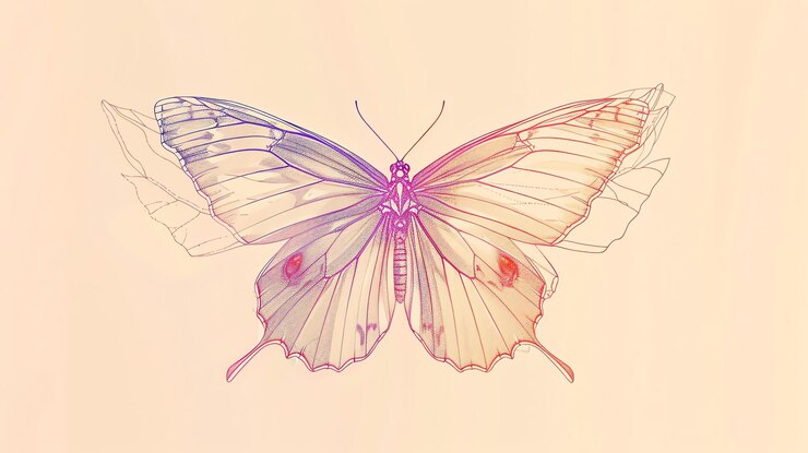 Foto borboleta graciosa com asas delicadas bela ilustração para o seu projeto