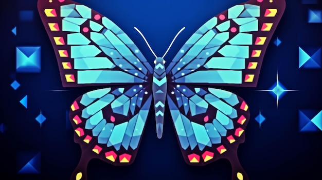 borboleta multicolor imagem fotográfica criativa de alta definição