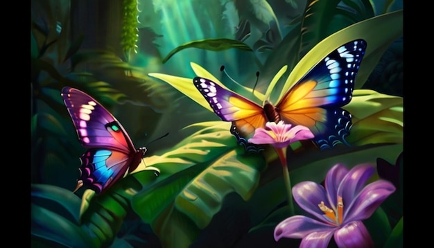 borboleta na floresta tropical olhar cinematográfico