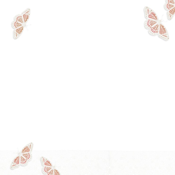Foto borboletas pastel e elemento de design de renda branca