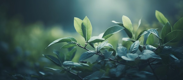 Borda de fundo natural com folhas suculentas frescas AI Generated Image