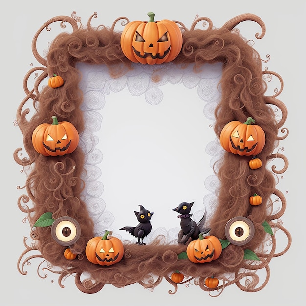 Borda do quadro de Halloween gerada Ai