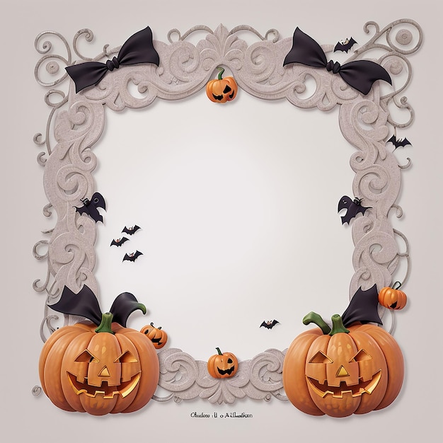 Borda do quadro de Halloween gerada Ai