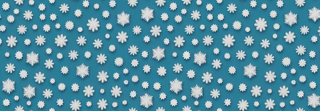 Borda perfeita de floco de neve abstrato Padrão perfeito de flocos de neve Cenário de repetição de queda de neve