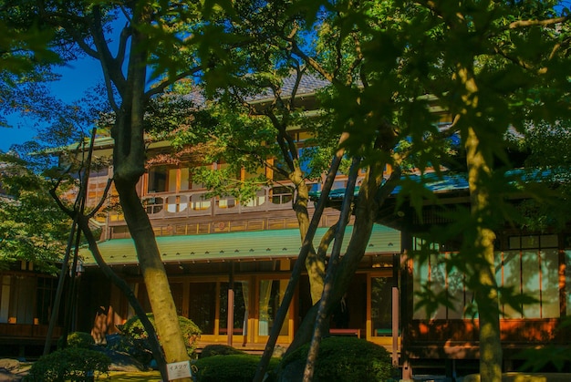 Foto el borde de la casa japonesa