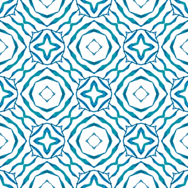 Borde verde orgánico de moda Azul atractivo boho